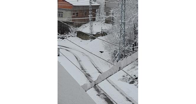 Karla birlikte kartpostallık görüntüler oraya çıktı