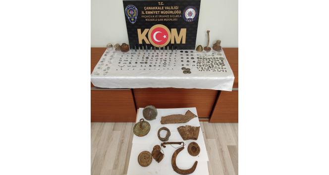 Çanakkale’de 120 adet sikke ele geçirildi