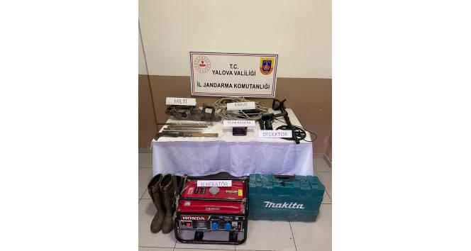 Yalova’da kaçak kazı yapan 6 şüpheli yakalandı