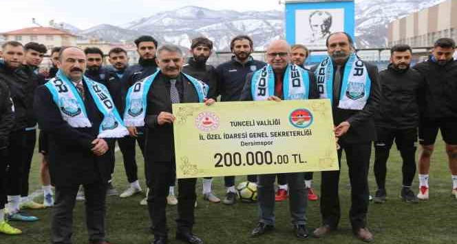Tunceli Valiliğinden Dersimspor’a 200 bin liralık destek
