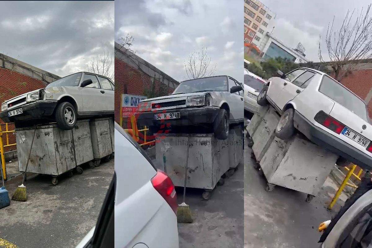 İstanbul’da oto sanayide ilginç görüntü: TOFAŞ arabayı çöpe attı