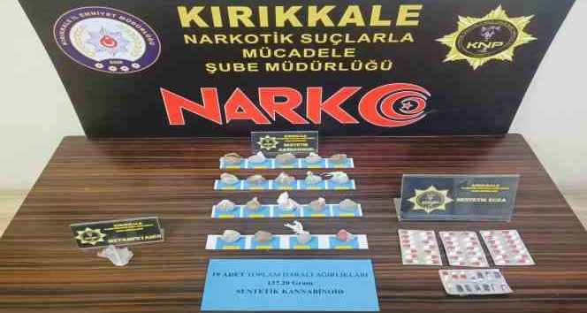 Kırıkkale’de uyuşturucu madde ile yakalanan 3 şüpheli tutuklandı