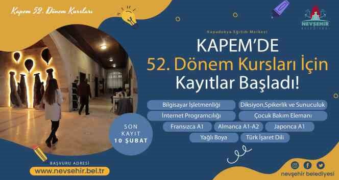 KAPEM’de kurs kayıtları başladı