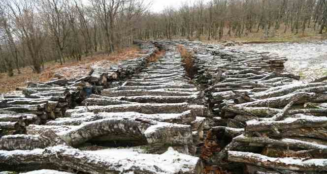 Lapseki’de kar yağışı