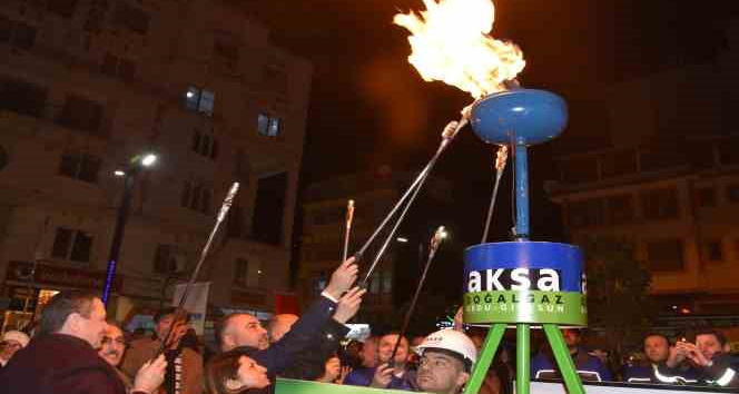 Görele’de doğalgazın ilk ateş yakma töreni düzenlendi