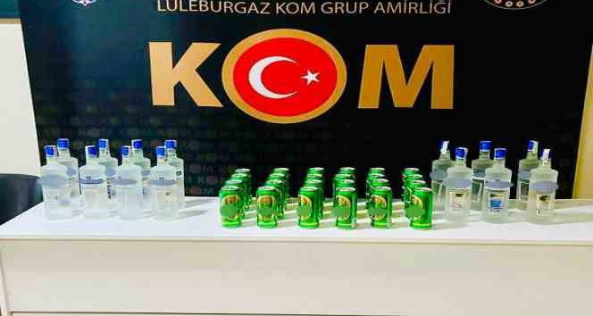 Kırklareli’nde 38 adet kaçak içki yakalandı