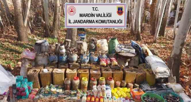 Mardin’de terör örgütüne ait yaşam malzemeleri ele geçirildi