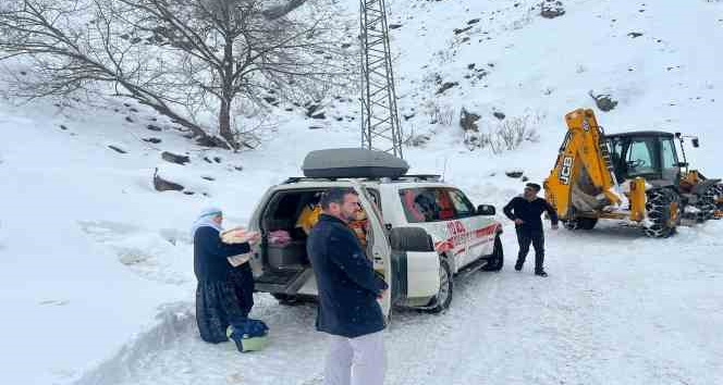 Ekipler köyde rahatsızlanan Rumeysa ve Melisa kardeşler için seferber oldu