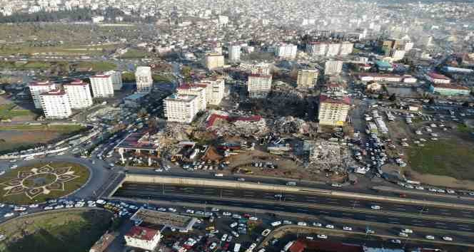 Kahramanmaraş’ta yıkım havadan görüntülendi