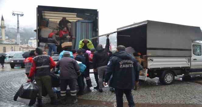 Ordu’dan deprem bölgelerine yardımlar sürüyor