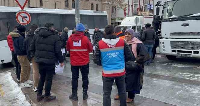 Aksaray’da deprem bölgesine kan bağışı ve yardım seferberliği
