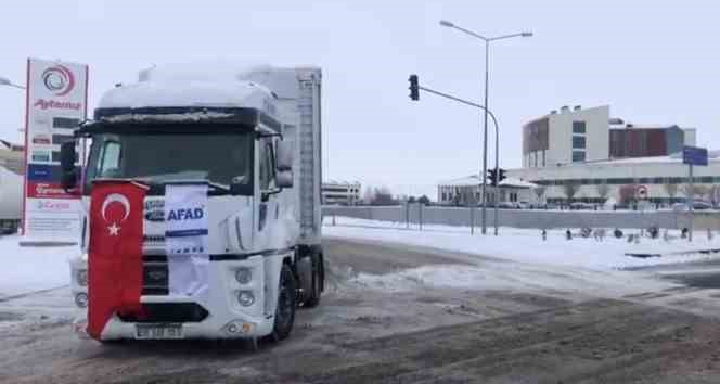 Kars’ta 9 yardım tırı Şanlıurfa’ya yola çıktı