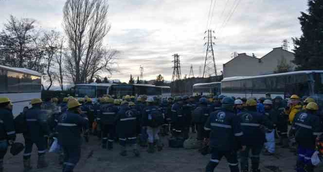 Nallıhan’da madencilerden deprem bölgesine yardım eli