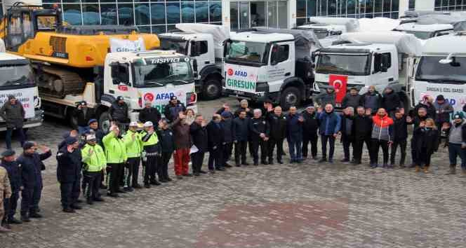 Giresun’dan deprem bölgesine umut konvoyu uğurlandı