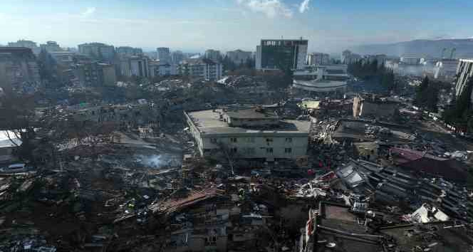 Kahramanmaraş’taki yıkım havadan görüntülendi