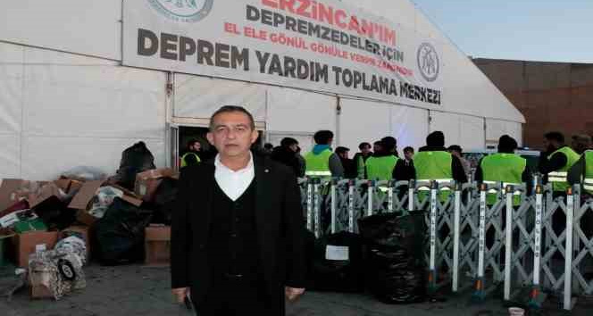 Tanoğlu deprem yardım malzemesi toplama merkezini ziyaret etti