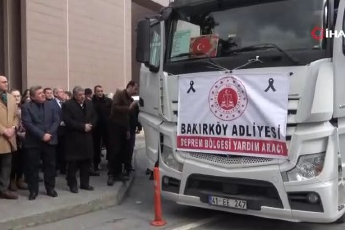 Bakırköy Adliyesi’nden deprem bölgesine yardım kolileri yola çıktı