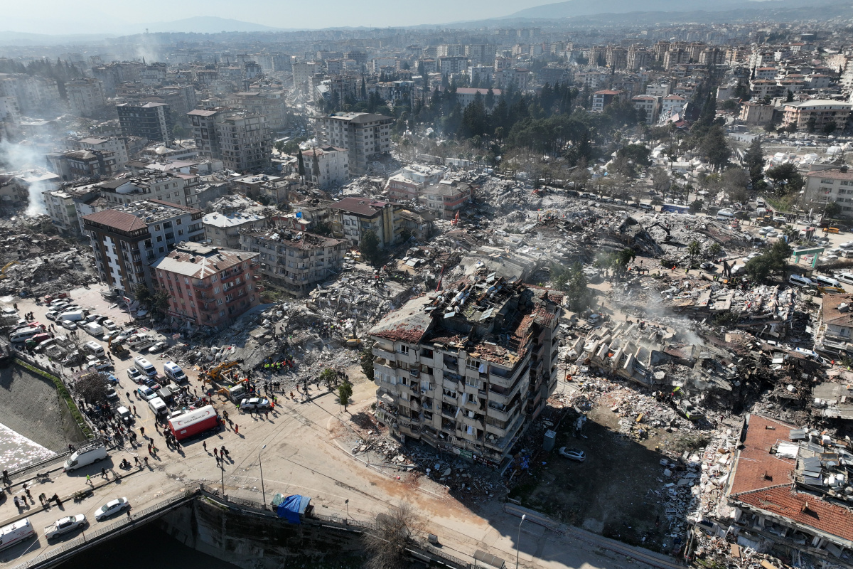 Hatay’da havadan çekilen görüntüler dehşetin boyutunu gözler önüne serdi