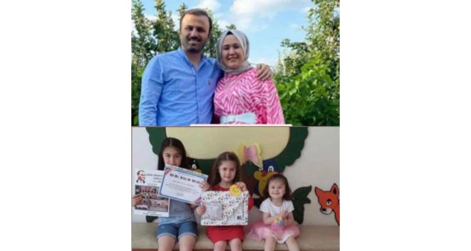 Depremde hayatını kaybeden öğretmen çift ve 3 kızı toprağa verildi