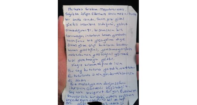 Minik İbrahim’in yürekleri ısıtan mektubuna depremzede büyüklerinden duygu dolu cevap geldi