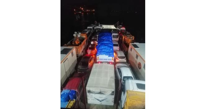 Yardım araçlarından  feribot ücreti alınmıyor
