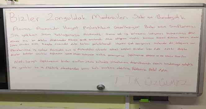 Madencilerden duygu dolu mesaj