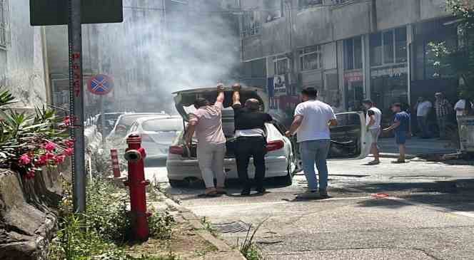 Ordu&rsquo;da otomobil yangını
