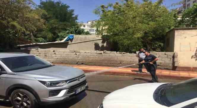 Siirt Belediyesi kirlenen caddeleri yıkamaya devam ediyor