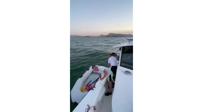 Barajda mahsur kalan vatandaşı jandarma kurtardı
