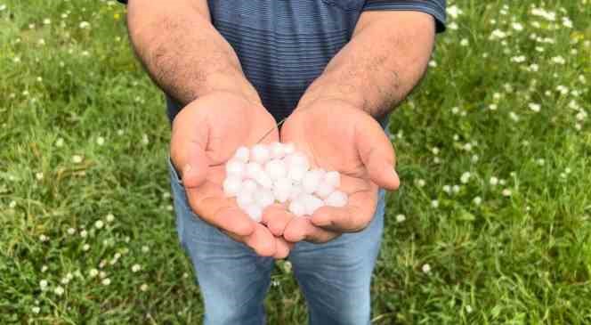 Sarıkamış’ı dolu vurdu