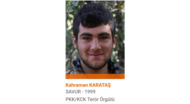 Etkisiz hale getirilen 2 ter&ouml;ristin turuncu kategoride olduğu tespit edildi
