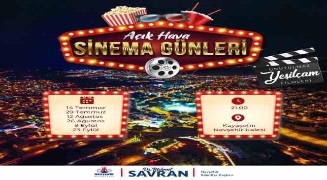 Nevşehir&rsquo;de A&ccedil;ık Hava Sinema G&uuml;nleri başlıyor
