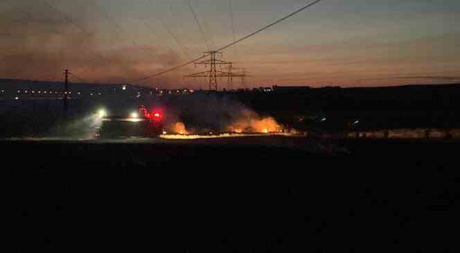 Edirne’de buğday tarlasında yangın