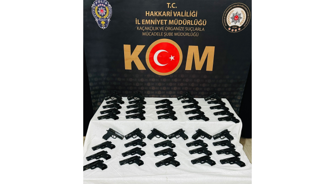 Şemdinli’de 45 adet ruhsatsız tabanca ele geçirildi
