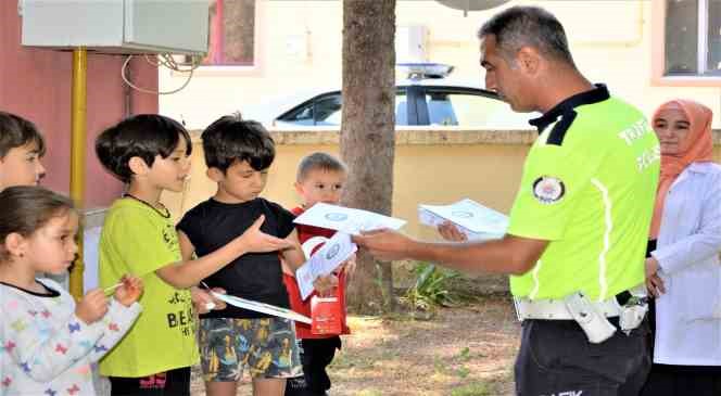 Burdur’da yaz Kur’an kurslarında trafik eğitimi