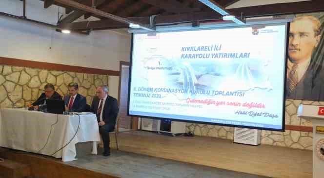 Kırklareli Koordinasyon Kurulu toplantısında kamu yatırımları görüşüldü