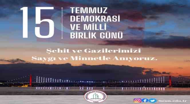 Rektör Özölçer’den ‘15 Temmuz Demokrasi ve Milli Birlik Günü’ mesajı