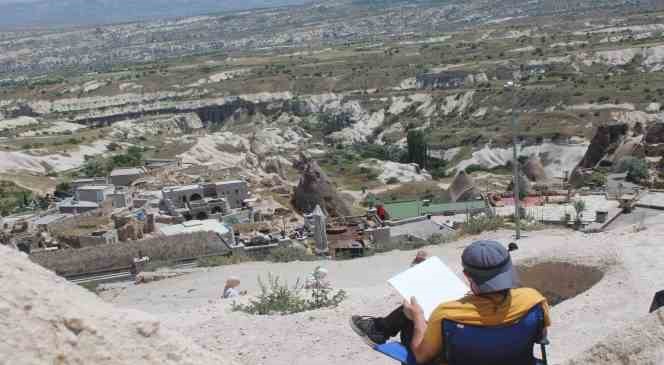 Ressamlar Kapadokya’yı resmetti