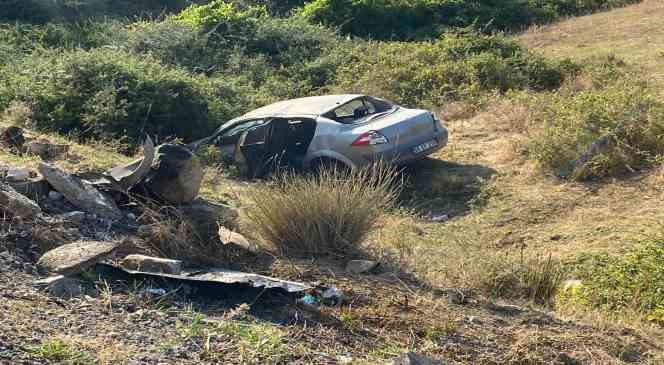 Keşan’da otomobil şarampole uçtu: 4 yaralı