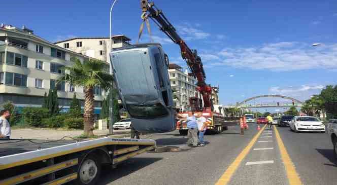 Takla atan ara&ccedil;tan yara almadan kurtuldu
