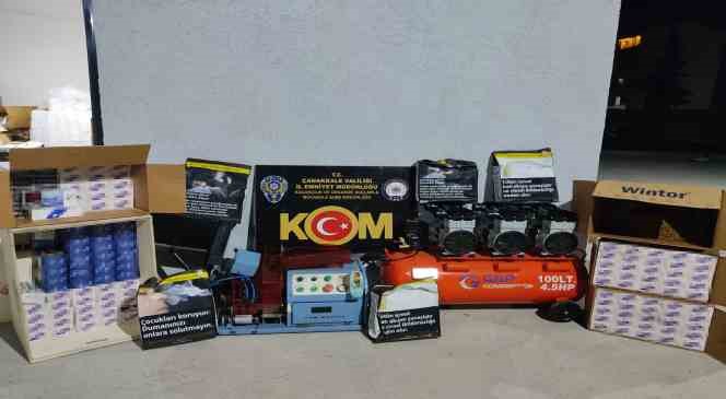 Çanakkale’de 36 bin 200 adet kaçak sigara ele geçirildi