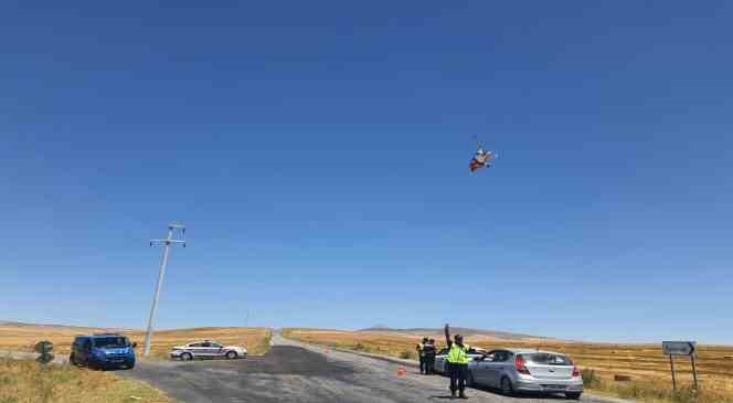 Nevşehir’de helikopterle havadan denetim yapıldı