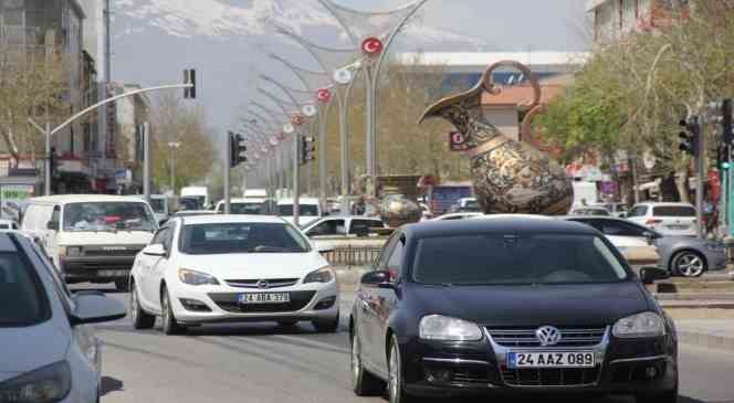 Erzincan’da trafiğe kayıtlı araç sayısı haziran ayı sonu itibarıyla 67 bin 398 oldu