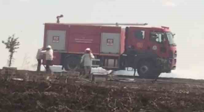 Edirne&rsquo;de tarlada &ccedil;ıkan yangında 100 arı kovanı yandı
