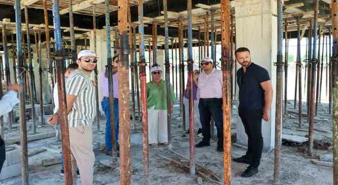 Başkan &Ccedil;akın &ccedil;alışmaları yerinde inceledi
