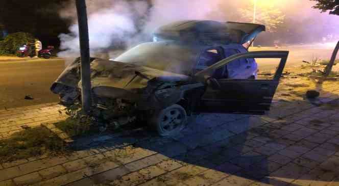Babaeski’de 3 araç birbirine girdi