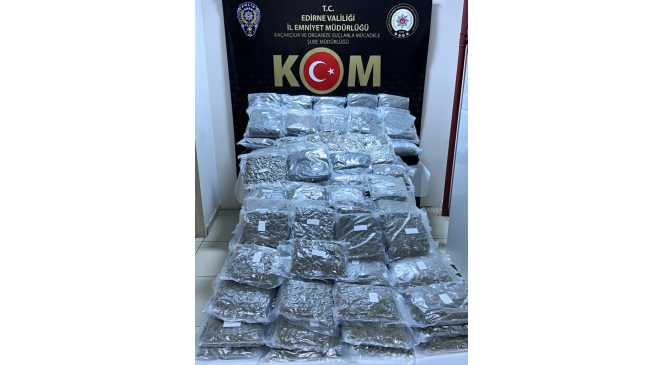 Kapıkule’de makine içine gizlenmiş 83 kilogram skunk ele geçirildi