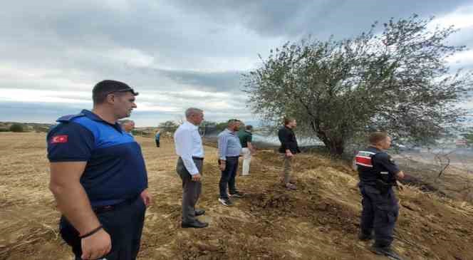 Tekirdağ’da anız yangını söndürüldü