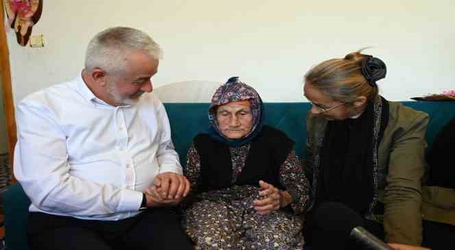 Başkan Başdeğirmen’den, 110 yaşındaki Aliye teyzeye vefa
