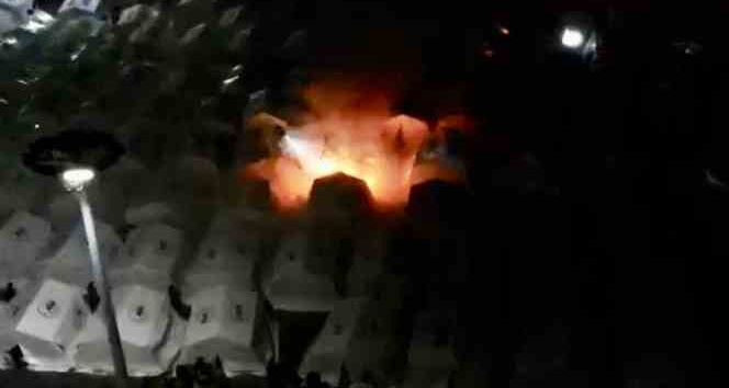 Osmaniye’de çadır kentte yangın